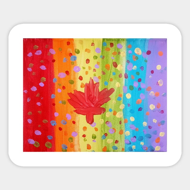 Canadian Flag by 9yr old girl Sticker by Milos82